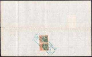 1924 10000K Vác városi illetékbélyeg, iraton