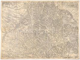 1905-06 Késmárk, Lőcse és környéke katonai térkép, 1:75000, vászonra kasírozva, 37x50 cm