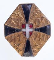 Osztrák-Magyar Monarchia 1914. Részben zománcozott Br patrióta gomblyukjelvény (24x26mm) T:1- / Austro-Hungarian Monarchy 1914. Partially enamelled Br patriotic buttonhole badge (24x26mm) C:AU
