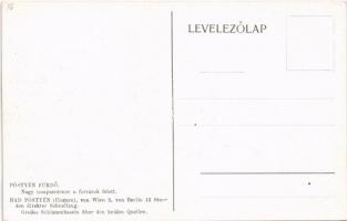 Pöstyén, Piestany; fürdő belső, nagy iszapmedence a források felett / spa interior, mud bath