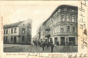 1902 Ostrowo, Bahnhofstrasse / railway street, shop of Józef Nowakowski