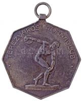 ~1930. Terézvárosi Tornaclub / Ép ész edzett testben él kétoldalas, ezüstözött fém sport emlékérem (33mm) T:1-,2