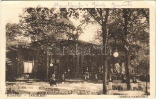 1928 Budapest XIV. Városliget, Gundel vendéglő kerthelyisége (Rb)