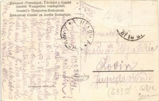 1928 Budapest XIV. Városliget, Gundel vendéglő kerthelyisége (Rb)