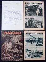 Második világháborús összeállítás egy albumban és dossziéban - 10 képeslap: náci propaganda, Hitler,...