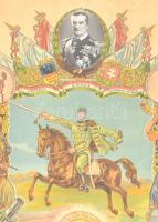 cca 1920-1940 "Emlékül a haza szolgálatára", Horthy Miklós kormányzó arcképével, angyalos-...