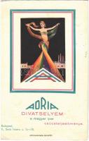 1938 Adria Divatselyem a magyar ipar csúcsteljesítménye. Budapest, Deák Ferenc utca 16-18. / Hungarian fashion silk advertisement (EB)