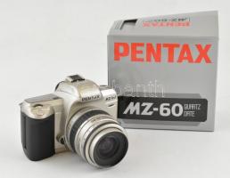 Pentax MZ-60 filmes SLR fényképezőgép SMC Pentax Fa 35-80mm f/4-5.6 objektívvel, újszerű állapotban, eredeti dobozával, elem nélkül / Pentax film SLR camera with lens, in very good condition, with original box