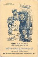 1915 Tripitz: Who said rats? "Evening sun" New York, Daily Telegraph / Humoros angolellenes hadihajós karikatúra Alfred von Tirpitz-ről  / WWI German Navy (Kaiserliche Marine) anti-British humour with Admiral Alfred von Tirpitz s: Robert Carter  (EK)