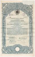 Budapest 1917. "A magyar korona országai 6%-kal kamatozó Járadékkölcsön" államadóssági köt...