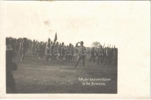 S.M. der deutsche Kaiser in der Bukowina / WWI military, Wilhelm II in Bukovina, german soldiers. photo  (EK)