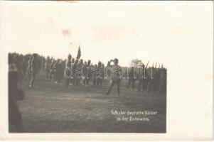 S.M. der deutsche Kaiser in der Bukowina / WWI military, Wilhelm II in Bukovina, german soldiers. photo (EK)