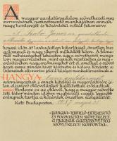 1937 Hangya Szövetkezet díszes bronz emlékérem adományozó oklevél, jó állapotban, 50x35 cm