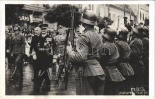1940 Szászrégen, Reghin; bevonulás, Horthy Miklós / entry of the Hungarian troops, Horthy (Rb)