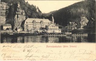 1902 Hrensko, Herrnskretschen; SS Tetschen / steamship (EK)