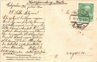 1912 Franziskanerinnen, Missionärinnen Mariens mit Pfleglingen des Aussätzigen-Hospitals zu Biwasaki...