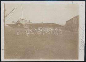 cca 1917 Tengerész Fokker légelhárító repülőgép Pola-Altura-Haide üldözés után / Navy airplane after a chase 12x9 cm