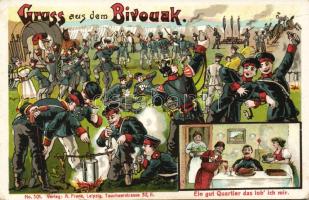 Bivouak military humor Litho (EK)