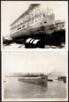 1916 A Deutschland kereskedelmi tengeralattjáró. 10 db fotó .Az építése, belső részei, próbaútja, kí...