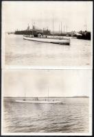 1916 A Deutschland kereskedelmi tengeralattjáró. 10 db fotó .Az építése, belső részei, próbaútja, kí...
