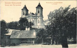 Máriaradna, Radna (Lippa, Lipova); Kegytemplom és kolostor. W.L. (?) 3015. Scauscher József kiadása / Wallfahrtskirche, Kloster / pilgrimage church and cloister (EK)