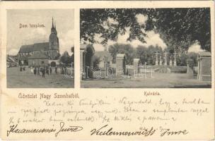 1904 Nagyszombat, Tyrnau, Trnava; Dóm templom, kálvária. Bediene dich allein / church, calvary