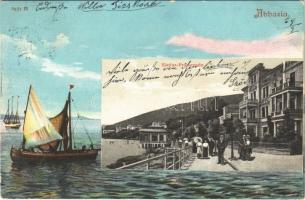 1903 Abbazia, Opatija; Slatina Promenade. montage