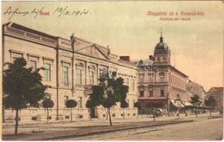 1914 Arad, megyeház, Neuman ház, Andrássy tér, üzlet / county hall, shops, square