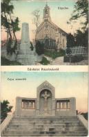 1910 Rácalmás, kápolna, Pajzs síremlék, Posztoczky József sírja