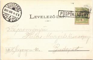 1903 Püspökladány, pályaudvar belterülete, vasútállomás, vágányok, vonatok. Divald