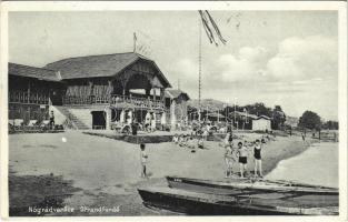 1932 Verőce, Nógrádverőce; strandfürdő a Dunában