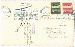 1935 Selmecbánya, Schemnitz, Banská Stiavnica; Z Národnych Plachtárskych Závodov / Nemzeti vitorlázó...