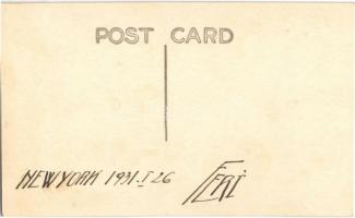 1931 New York City, Kossuth Lajos szobra / statue of Kossuth Lajos, Hungarika. photo