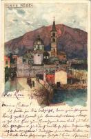 1901 Portoroz, Porto Rose (Piran, Pirano); Cartoline Postali Artistische di Velten No. 218. litho s: Manuel Wielandt (EK)