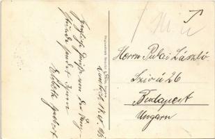 1913 Gorzów Wielkopolski, Landsberg an der Warthe; Richstrasse, Städtische Sparkasse / street, Louis...