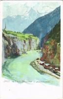 1912 Imst (Tirol), Vom Burgstall bei Arzl aus. Künstler-Heliocolorkarte No. 2967. von Ottmar Zieher s: M. Zeno Diemer (fa)