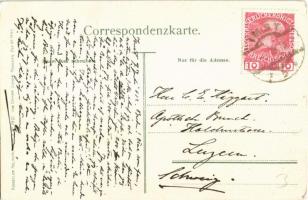 1912 Imst (Tirol), Vom Burgstall bei Arzl aus. Künstler-Heliocolorkarte No. 2967. von Ottmar Zieher ...