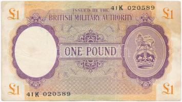 Nagy-Britannia / Brit katonai kiadás 1943. 1P T:III Great-Britain / British Military Authority 1943. 1 Pound C:F Krause M6.a