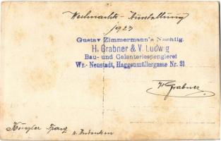 1923 Wiener Neustadt, Bécsújhely; Gustav Zimmermann's Nachtflg. H. Grabner & V. Ludwig Bau-...