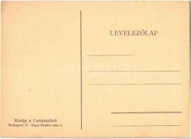 Lasszózó cserkészek. Kiadja a Cserkészbolt / Hungarian scout art postcard s: Márton L