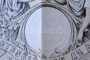 Buda 1867. "A Budai Kereskedelmi és Iparbank" névre szóló részvénye 200Ft-ról, magyar és n...