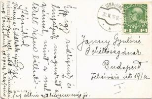 1916 Téli sport művészlap, lószánnal, szánkózók / Winter sport art postcard. Horse drawn sled with s...