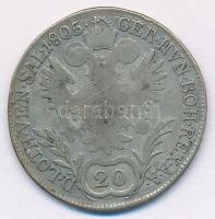 1805B 20kr Ag "I. Ferenc" T:3 patina
Hungary 1805B 20 Kreuzer Ag "Franz I" C:F ...