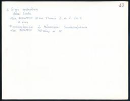 cca 1977 Lévai Csaba: Sínek erdejében, feliratozott vintage fotóművészeti alkotás, 19x24 cm