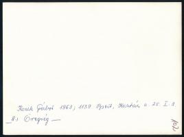 cca 1976 Kozik Gábor: Öregség, feliratozott vintage fotóművészeti alkotás, 18x24 cm