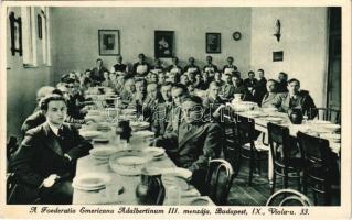 Budapest IX. A Foederatio Emericana Adalbertinum III. menzája, belső, pincérek. Viola utca 33. (fl)