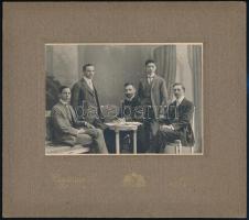 cca 1910 Losoncz, Bergtraun D. fényképész műtermében készült, keményhátú vintage fotó, 20,5x23 cm