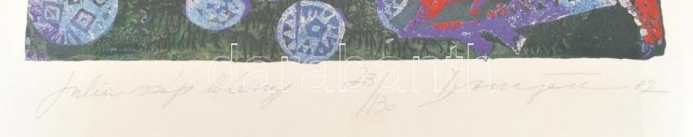 Domján József (1907-1992): Julia szép leány. Színezett ofszetnyomat, papír, jelzett,számozott (23/13...