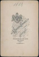 1883 Budapest, Kozmata Ferencz (1864-1902) császári és királyi udvari fényképész műtermében készült,...