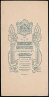 cca 1902 Kassa, Kellermann Fivérek fényképészeti műtermében készült, keményhátú vintage fotó, 16,2x8...
